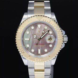 MINT MENS YACHT MASTER 40MM TWO TONE GOLD WATCH
